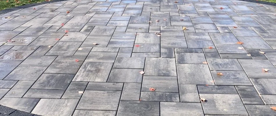 Concrete paver patio in Boston, MA.