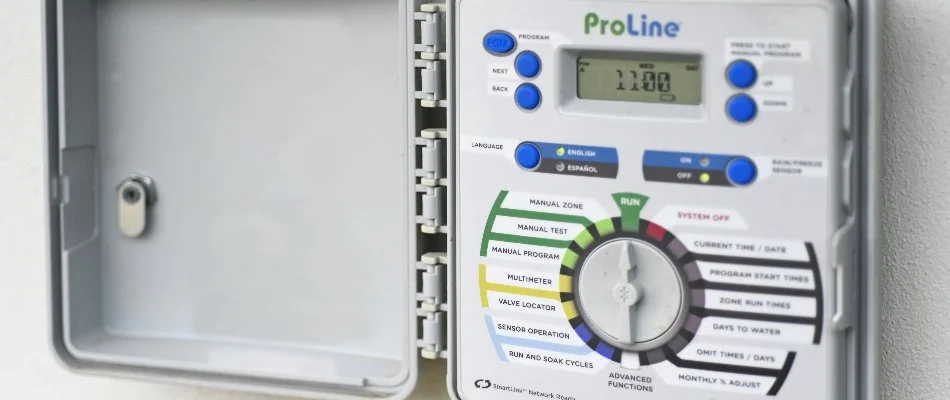 Irrigation controller in Boston, MA.