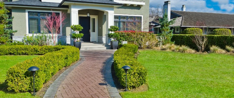 Walkway leading up to the door of a home in Boston, MA.